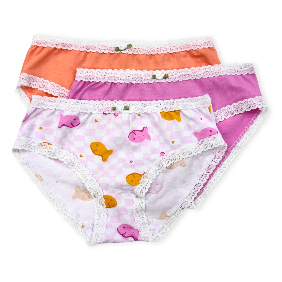 U20 Esme Girl's 3-Pack Panty Dreamy, Popstar, Charms, Goldfish