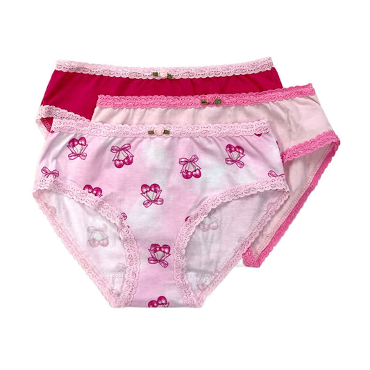U20 Esme Girl's Animal Cookies, Bunny Marshmallow, Dalmatian,  Bears,  Cherry 3-Pack Panty