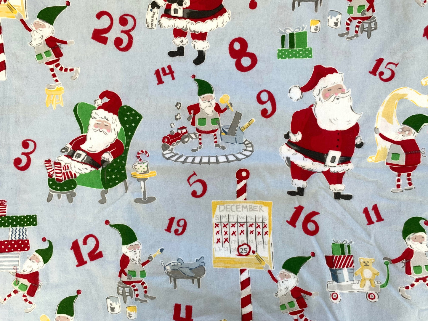 Pottery barn Kids Santa's Workshop Organic Flannel Twin Duvet Red Christmas