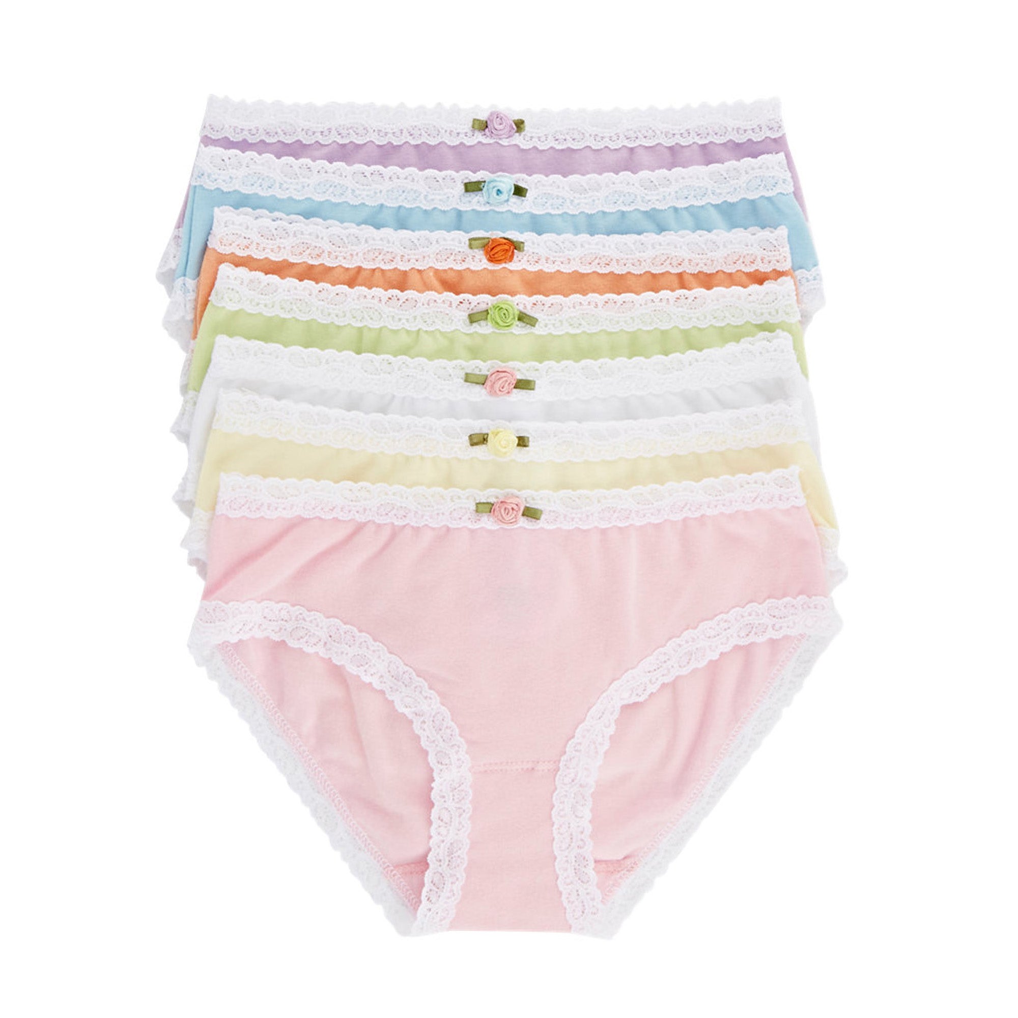Shopkins, Girls Underwear,3 Pack Rainbow Pink Brief Panties (Little Girls &  Big Girls)
