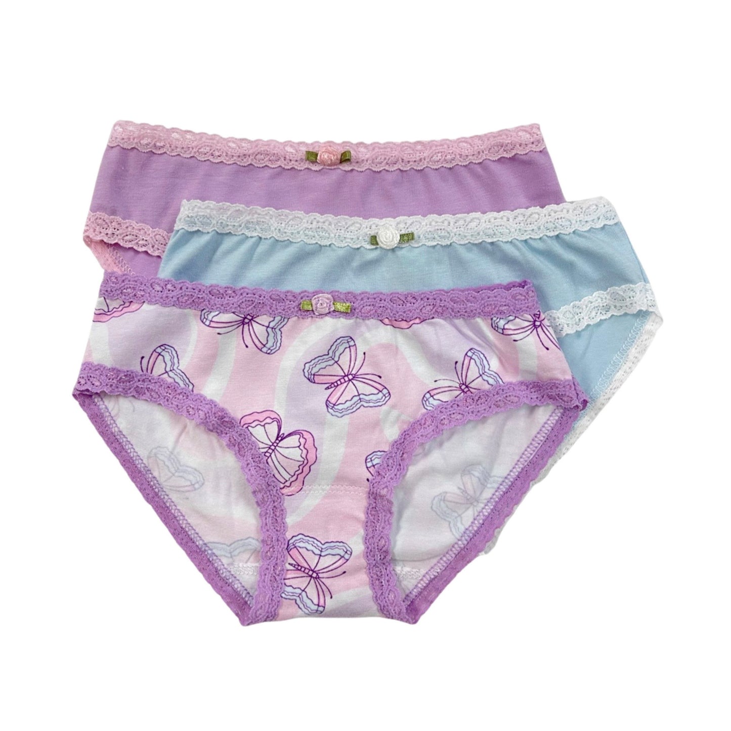 U20 Esme Girl's Animal Cookies, Bunny Marshmallow, Butterfly, Disco Cherry 3-Pack Panty