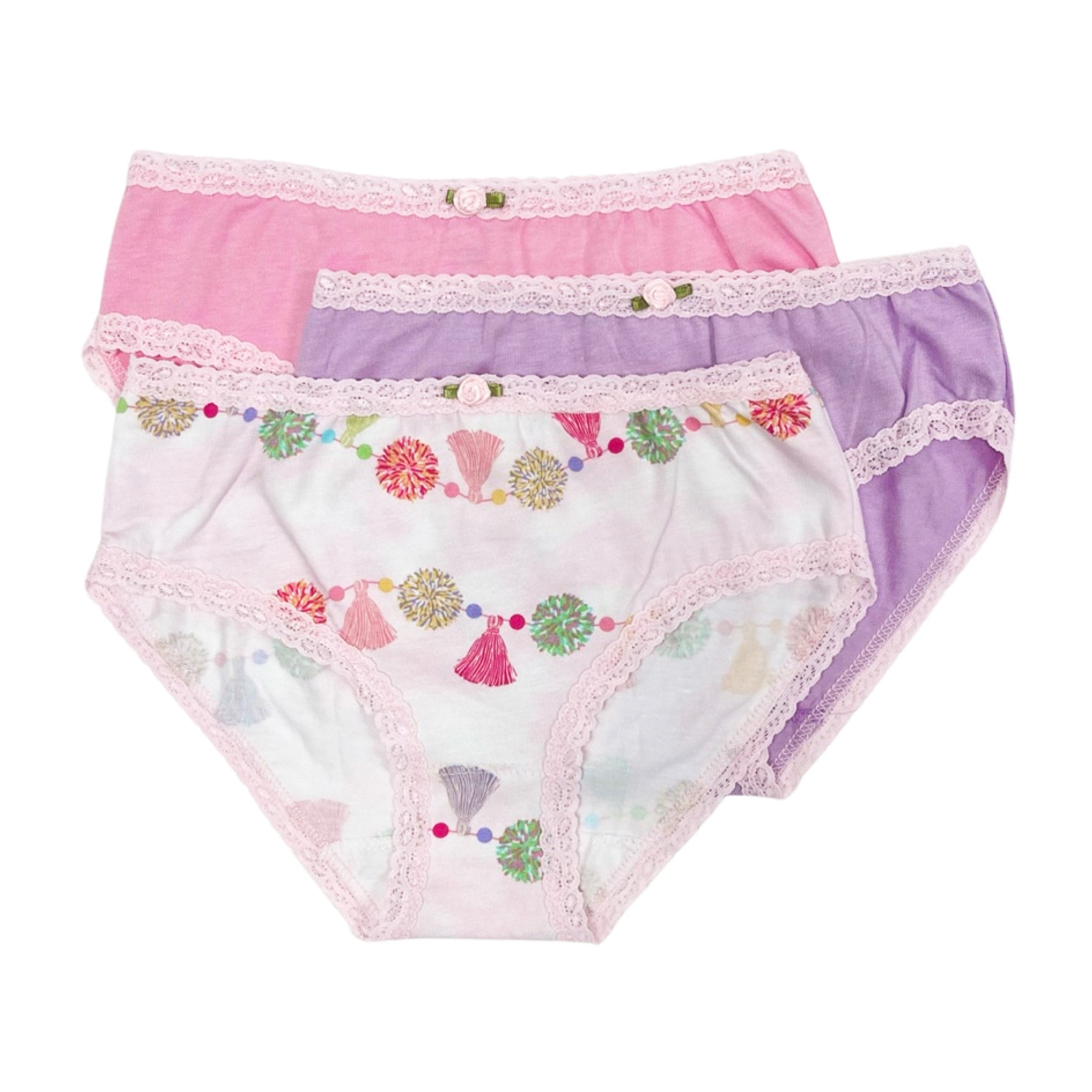 Esme Girls 3 Pack Tie-Dye Hearts Panties